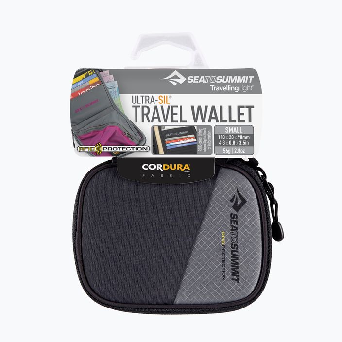 Гаманець з захистом RFID Sea to Summit Travel Wallet RFID сіро-чорний ATLTWRFIDSBK 5
