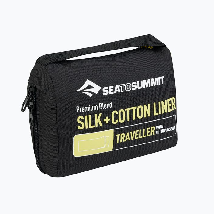 Вкладиш для спального мішка Sea to Summit Silk/Cotton Traveller with Pillow зелений ASLKCTNYHAGN 2