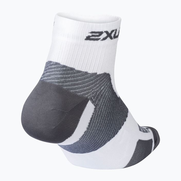 Шкарпетки для бігу 2XU Vectr Ultralight 1/4 Crew white/grey 2