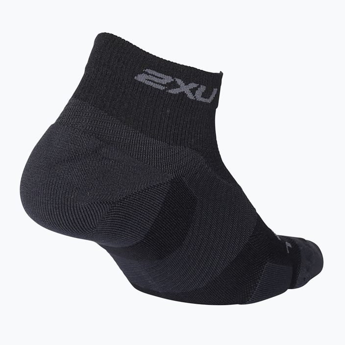 Шкарпетки для бігу 2XU Vectr Light Cushion 1/4 Crew black/titanium 2