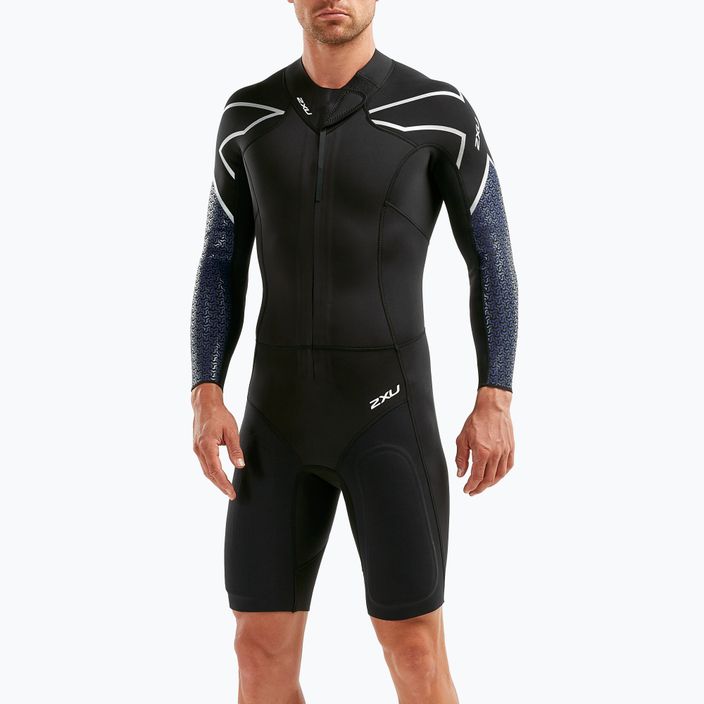 Гідрокостюм для триатлону чоловічий 2XU Swimrun 1 black/blue surf print 6