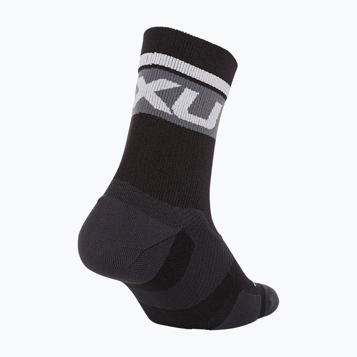 Шкарпетки для бігу 2XU Vectr Cushion Crew black/white 2