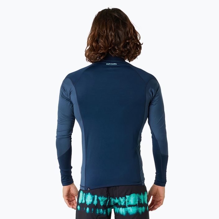 Чоловічий лонгслів для плавання Rip Curl Waves Upf Perf L/S з довгим рукавом темно-синій 4