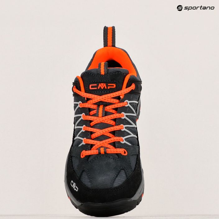 Дитячі трекінгові черевики CMP Rigel Low Wp антрацит/помаранчеві 9