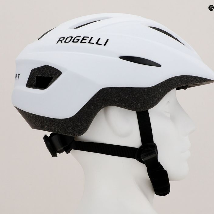 Дитячий велосипедний шолом Rogelli Start білий/чорний 9