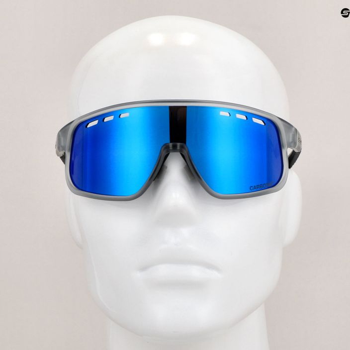 Сонцезахисні окуляри CASCO SX-25 карбоновий дим прозорі/блакитні дзеркальні 7
