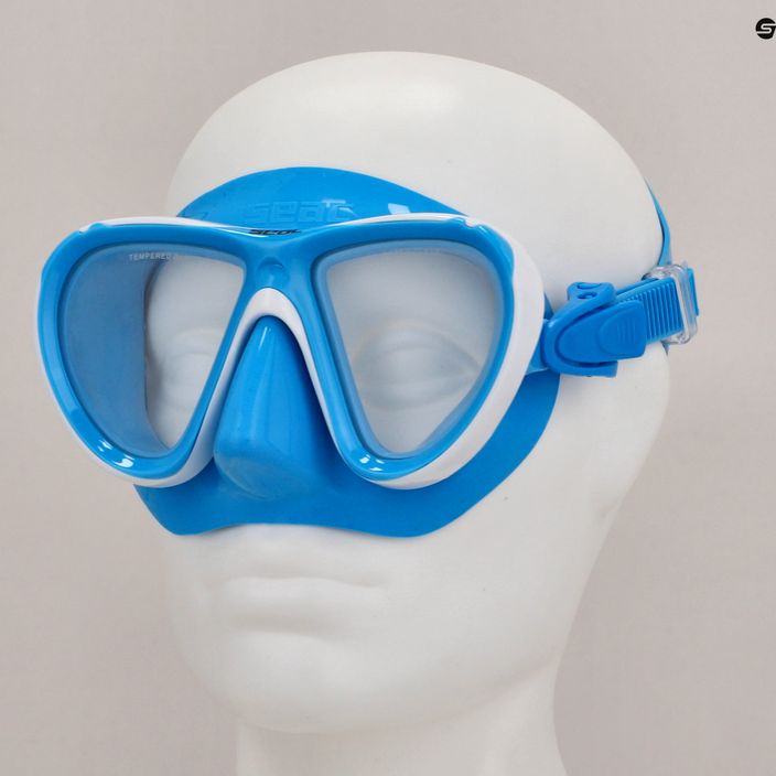 Дитяча маска для підводного плавання SEAC Bella світло-блакитна 4