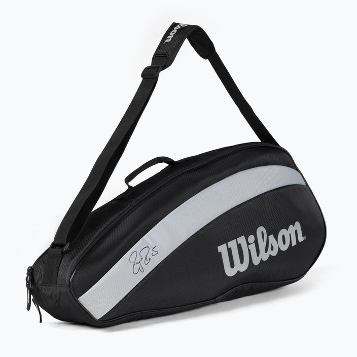 Тенісна сумка Wilson RF Team 3 Pack чорно-біла WR8005801
