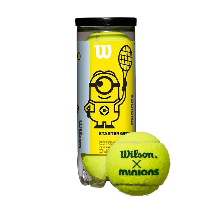 Тенісні м'ячі дитячі Wilson Minions Stage 1 3 шт. жовті WR8202501 2