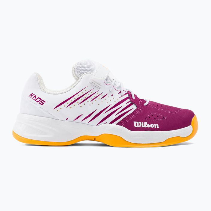 Кросівки для тенісу дитячі Wilson Kaos K 2.0 біло-рожеві WRS329190 2