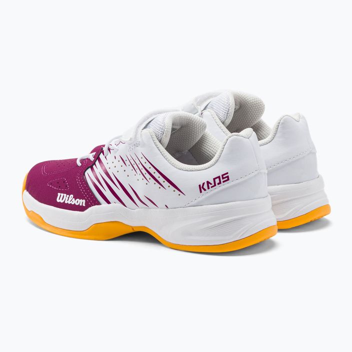 Кросівки для тенісу дитячі Wilson Kaos K 2.0 біло-рожеві WRS329190 3