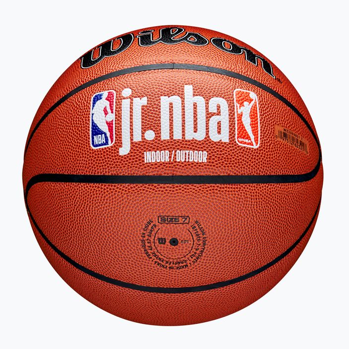 М'яч баскетбольний Wilson NBA JR Fam Logo Indoor Outdoor brown розмір 7 5