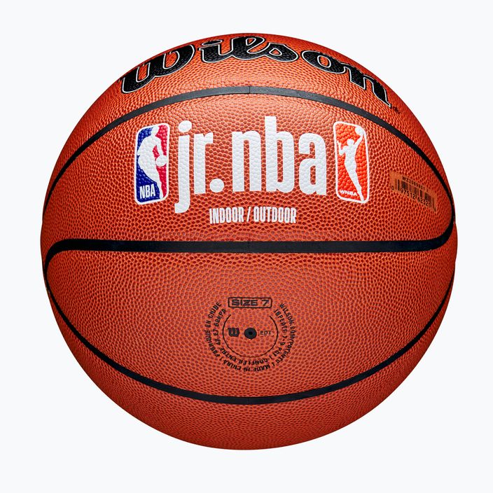 М'яч баскетбольний дитячий Wilson NBA JR Fam Logo Indoor Outdoor brown розмір 5 5