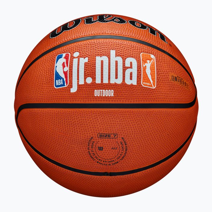М'яч баскетбольний Wilson NBA JR Fam Logo Authentic Outdoor brown розмір 6 5