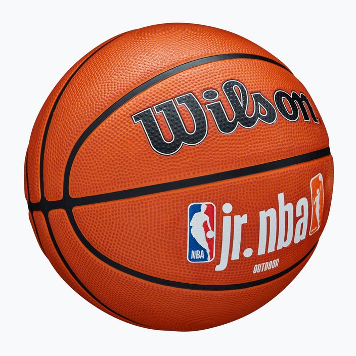 М'яч баскетбольний дитячий Wilson NBA JR Fam Logo Authentic Outdoor brown розмір 5 2