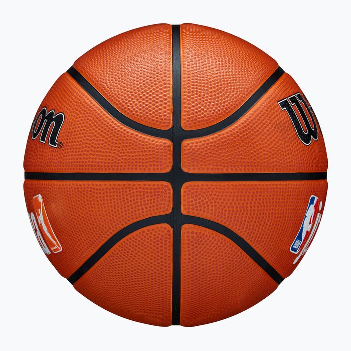 М'яч баскетбольний дитячий Wilson NBA JR Fam Logo Authentic Outdoor brown розмір 5 6