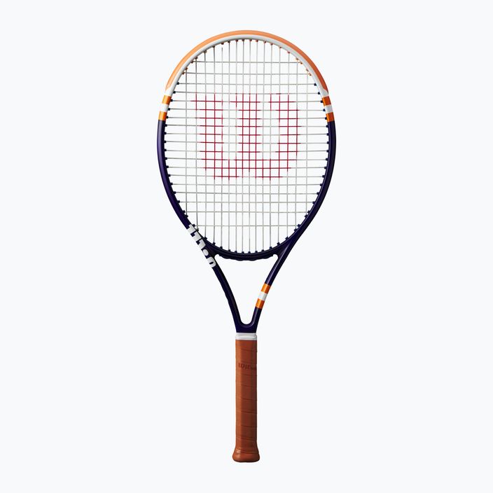 Ракетка тенісна дитяча Wilson Blade 26 Roland Garros 2023 синьо-помаранчева WR128010U