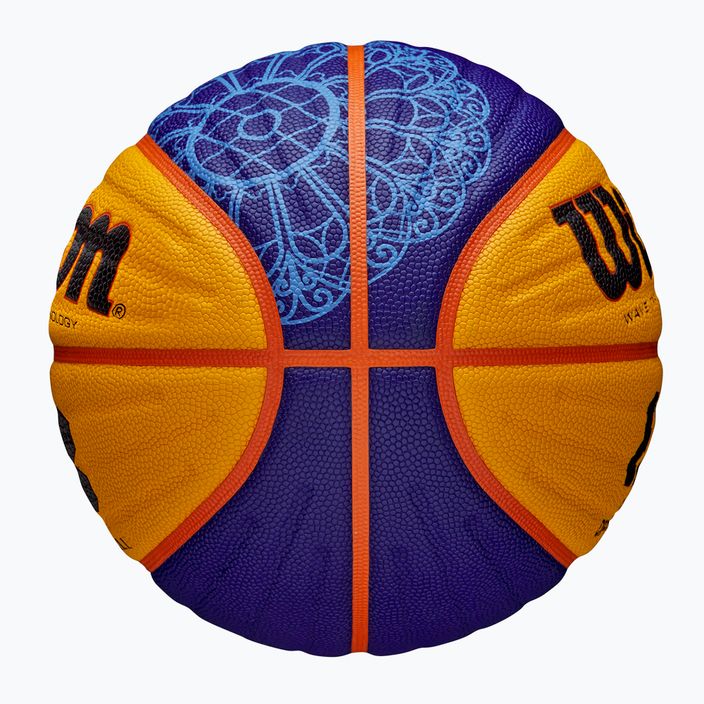 М'яч баскетбольний Wilson Fiba 3x3 Game Ball Paris Retail 2024 blue/yellow розмір 6 6