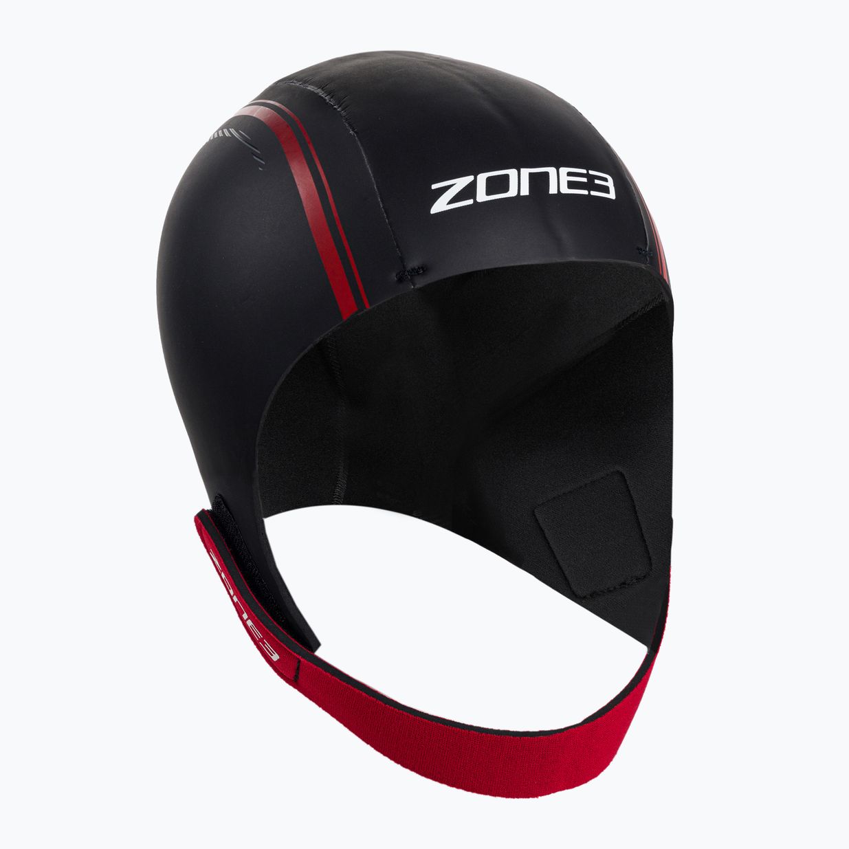 Шапочка для плавання неопренова ZONE3 Neoprene Swim червоно-чорна NA18UNSC108 2