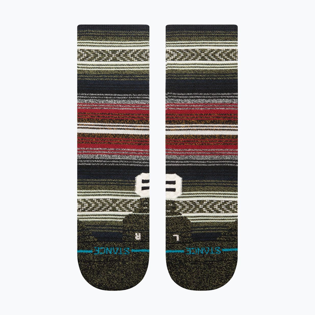 Шкарпетки для бігу Stance Mid Wool Crew black/red 2