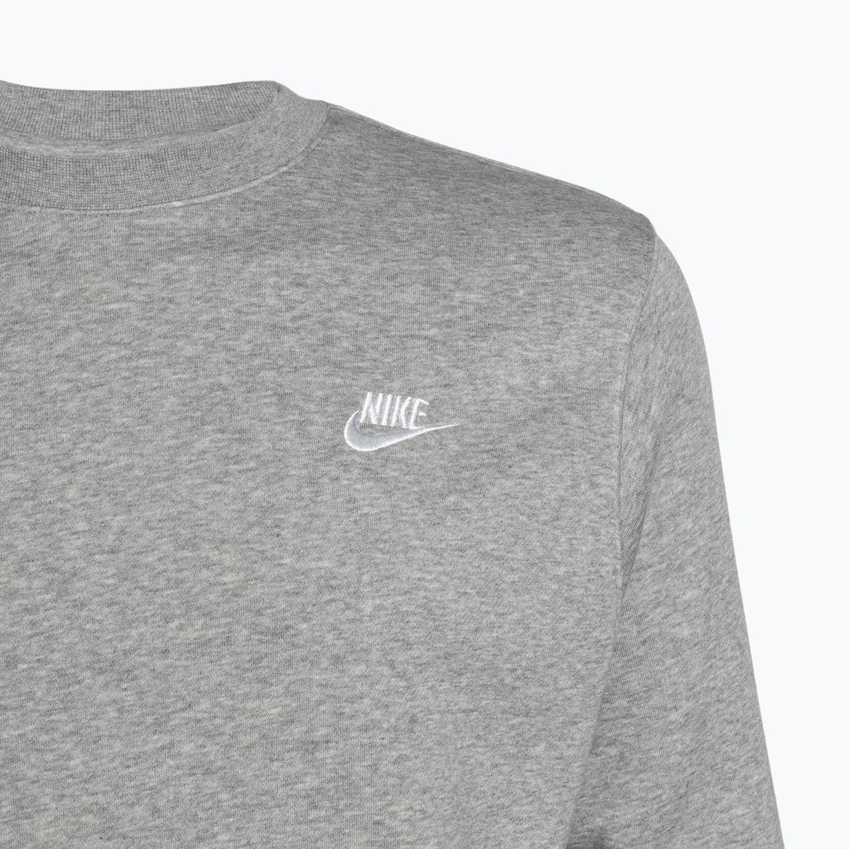 Кофта чоловіча Nike Sportswear Club Fleece Crew dark grey heather/white 3