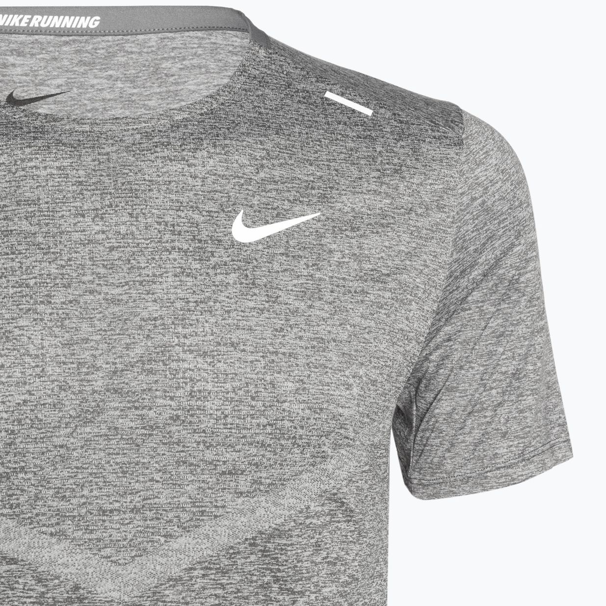 Футболка для бігу чоловіча Nike Dri-Fit Rise 365 smoke grey/heather 3