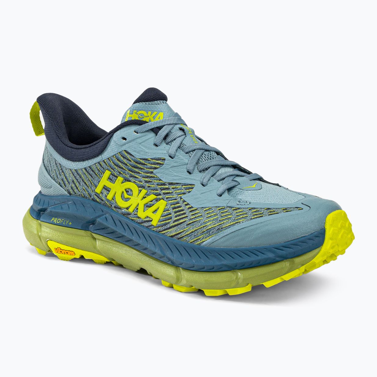 Кросівки для бігу чоловічі HOKA Mafate Speed 4 блакитно-жовті 1129930-SBDCT