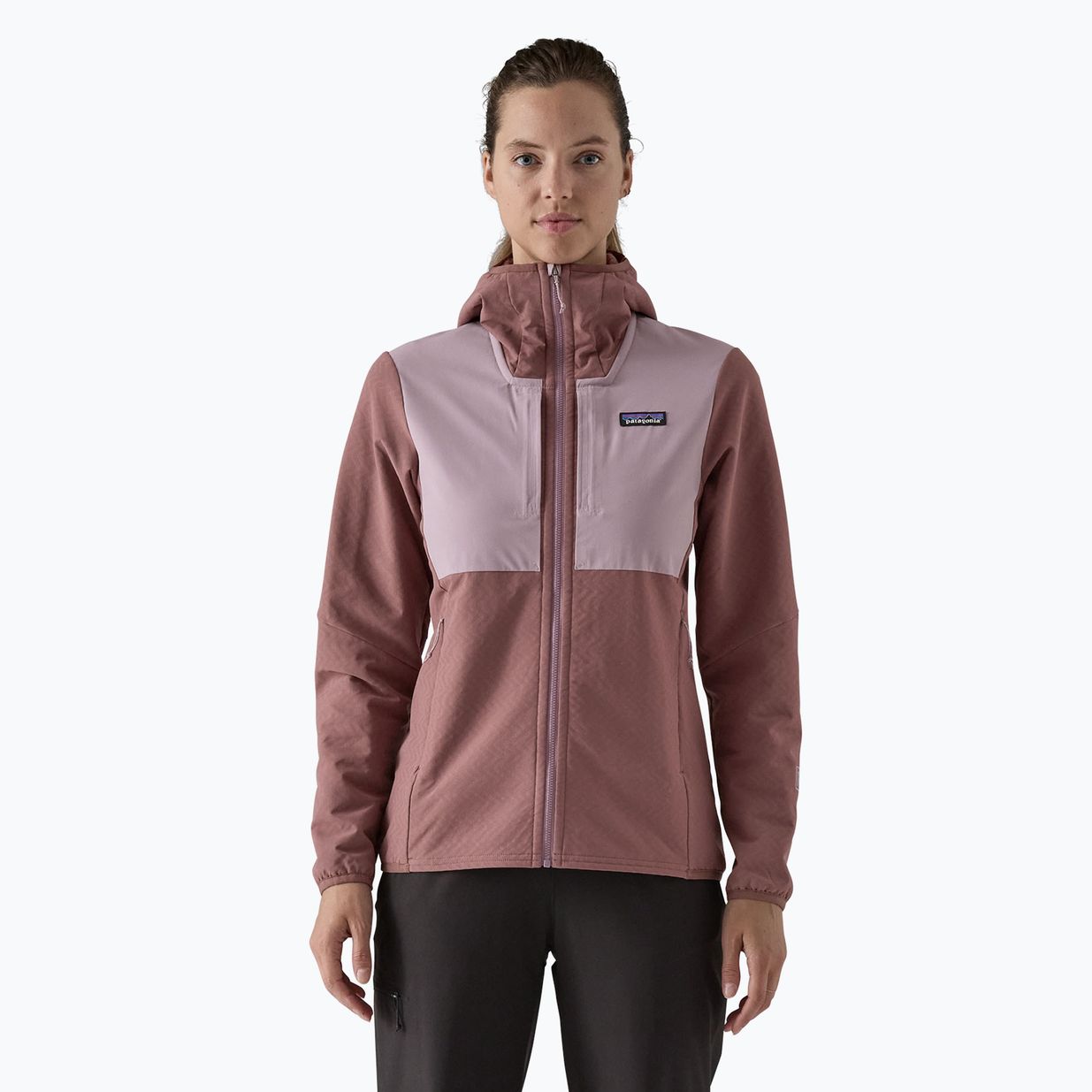 Куртка софтшел жіноча Patagonia R2 CrossStrata Hoody dulse mauve