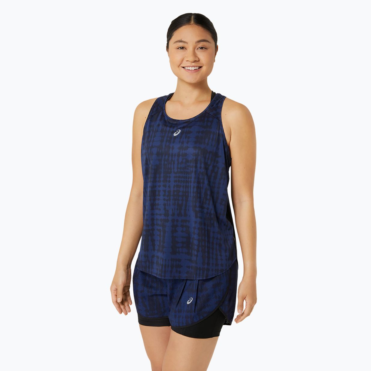 Топ для бігу жіночий ASICS Road All Over Print Tank midnight