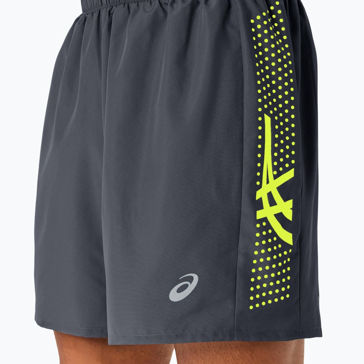 Шорти для бігу чоловічі ASICS Icon performance carrier grey / safety yellow 5