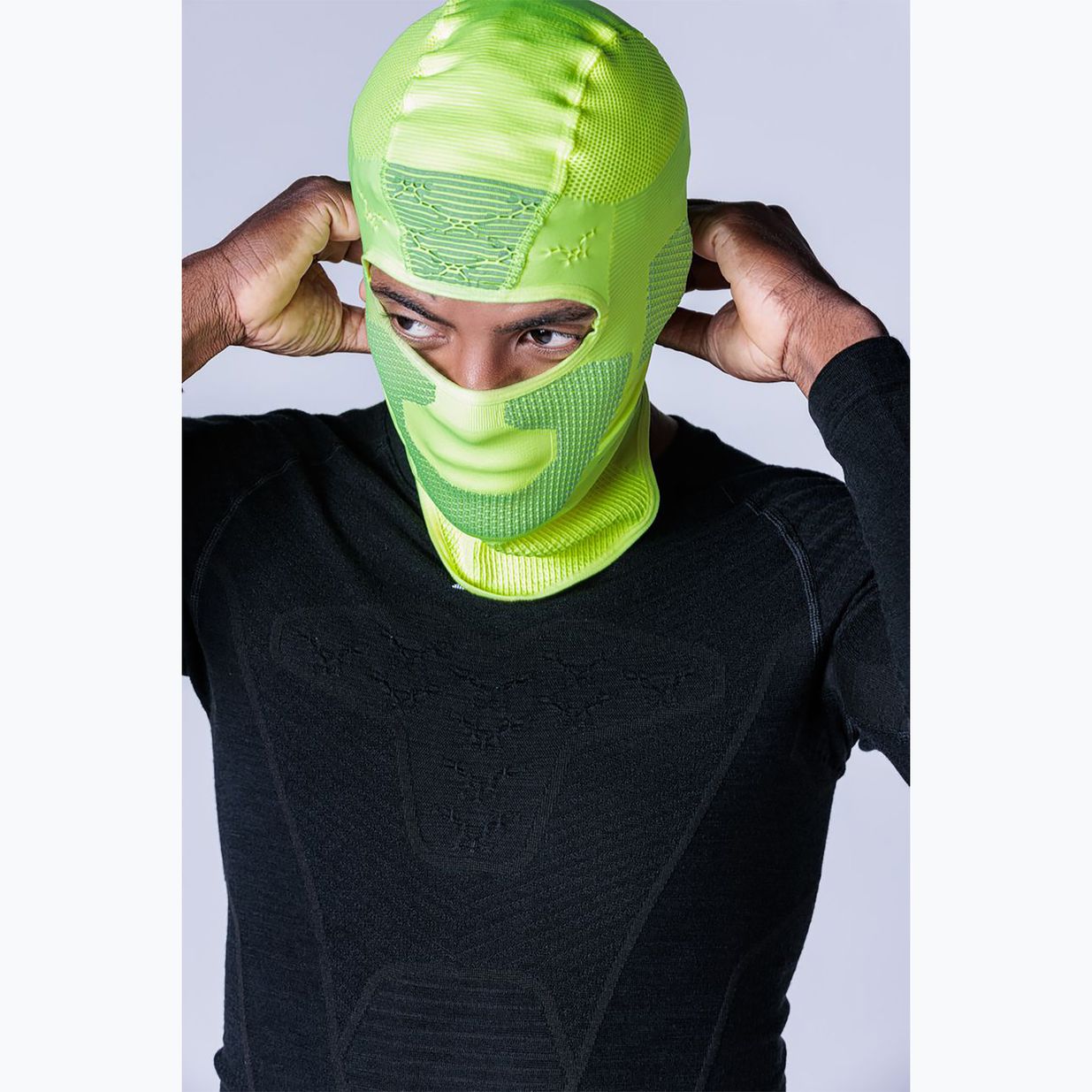 X-Bionic Stormcap hi vis балаклава жовта/сіра 3