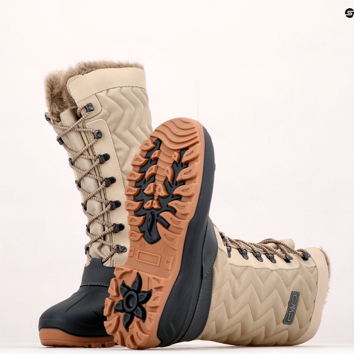 Черевики зимові жіночі CMP Nietos Snowboots бежеві 3Q47966 17