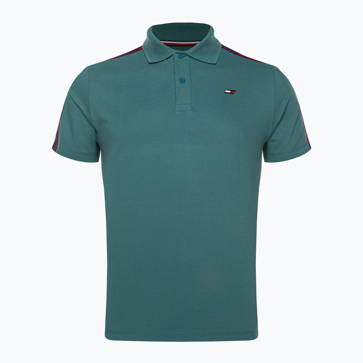 Футболка тренувальна чоловіча Tommy Hilfiger Textured Tape Polo green 5