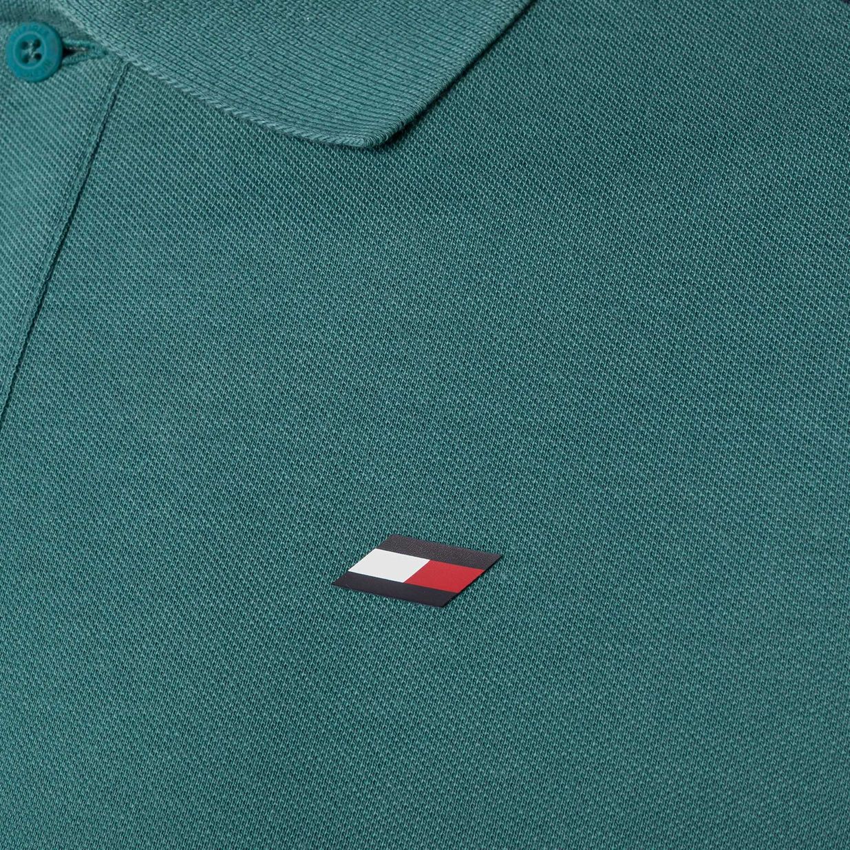 Футболка тренувальна чоловіча Tommy Hilfiger Textured Tape Polo green 7