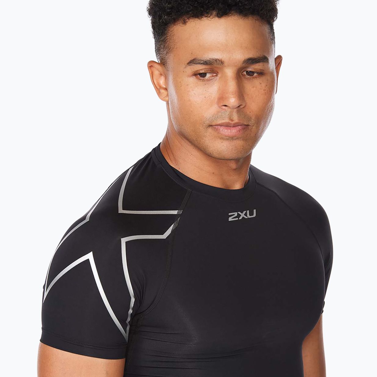 Футболка тренувальна чоловіча 2XU Core Compression black/silver 4