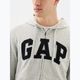 Чоловічий світшот GAP Heritage French Terry Fullzip Logo світлий вересовий сірий 4