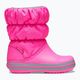 Дитячі снігоступи Crocs Winter Puff Kids електричні рожеві / світло-сірі 9