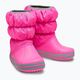 Дитячі снігоступи Crocs Winter Puff Kids електричні рожеві / світло-сірі 12