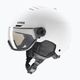 Гірськолижний шолом UVEX Wanted Visor Pro V білий матовий/варіоматовий дим 6