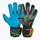 Воротарські рукавиці Reusch Attrakt Aqua Finger Support чорні/золоті/аква