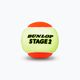 Тенісні м'ячі дитячі Dunlop Stage 2 3 шт. помаранчево-жовті 601339 3
