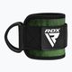 Напульсники для важкої атлетики з тримачами на щиколотку RDX A4 Ankle Straps For Gym Cable Machine army green