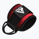 Напульсники для важкої атлетики з тримачами на щиколотку RDX A4 Ankle Straps For Gym Cable Machine red 2