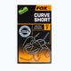 Гачки коропові Fox International Edges Armapoint Curve Shank Short сірі CHK210 2