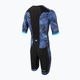 Чоловічий триатлонний костюм ZONE3 Activate+ Tropical Palm з коротким рукавом на блискавці темно-синій 2