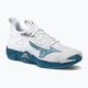 Кросівки для волейболу чоловічі Mizuno Wave Momentum 3 white/sailor blue/silver
