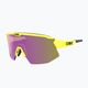 Велосипедні окуляри Bliz Breeze S3+S1 матові неонові жовті/коричневі фіолетові мульти/рожеві 4