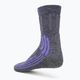 Шкарпетки жіночі трекінгові X-Socks Trek X Merino сіро-фіолетовий меланж/сірий меланж 2