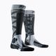Жіночі лижні шкарпетки X-Socks Ski Rider 4.0 сірий меланж/опал чорний 4