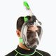 Повна маска для снорклінгу SEAC Magica сіра прозора/зелений лайм для снорклінгу 8